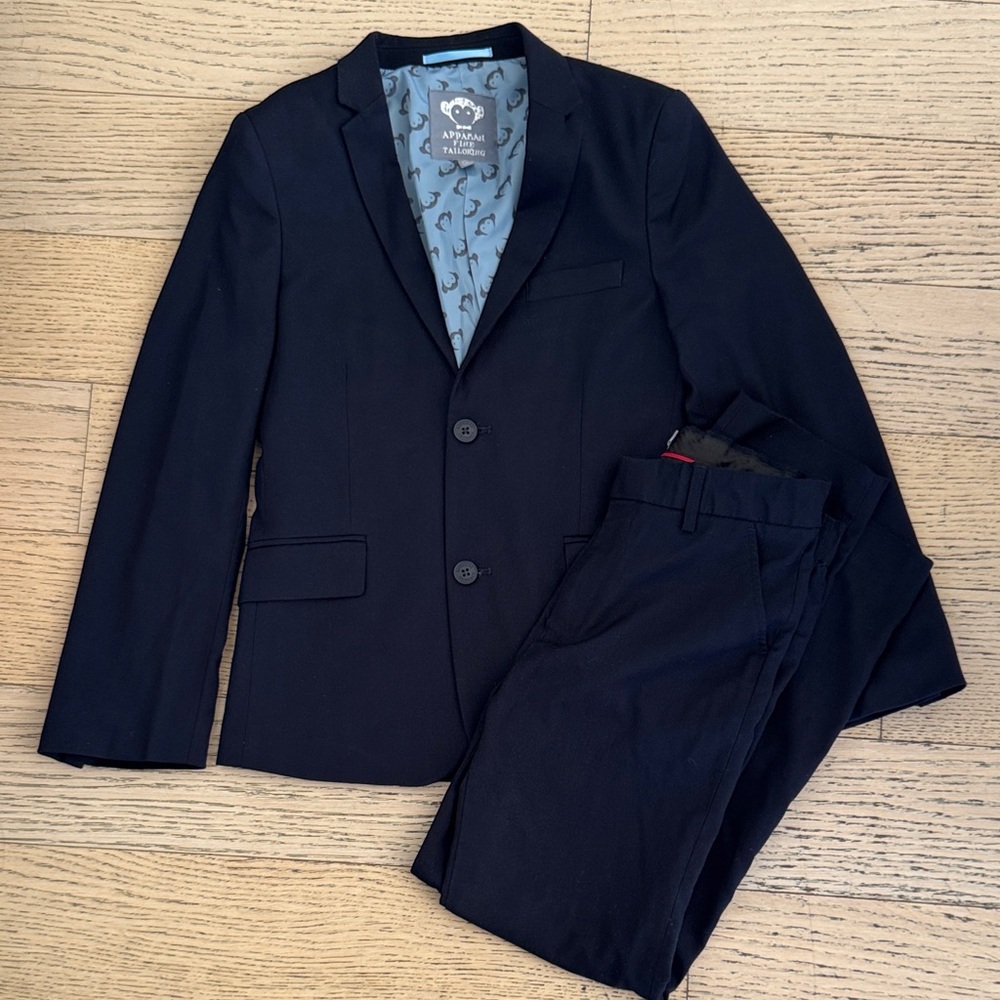 APPAMAN Boys Navy “Mod” Suit, size 12